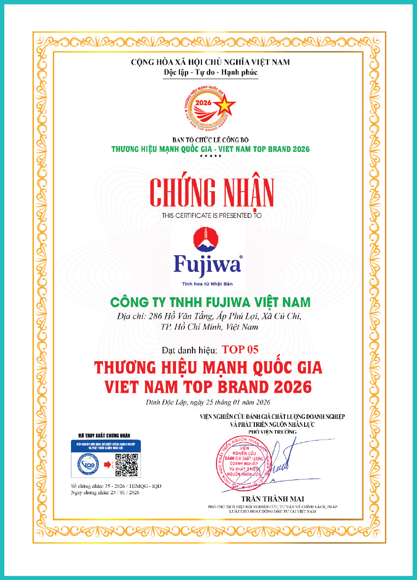 Fujiwa - Giay chung nhan