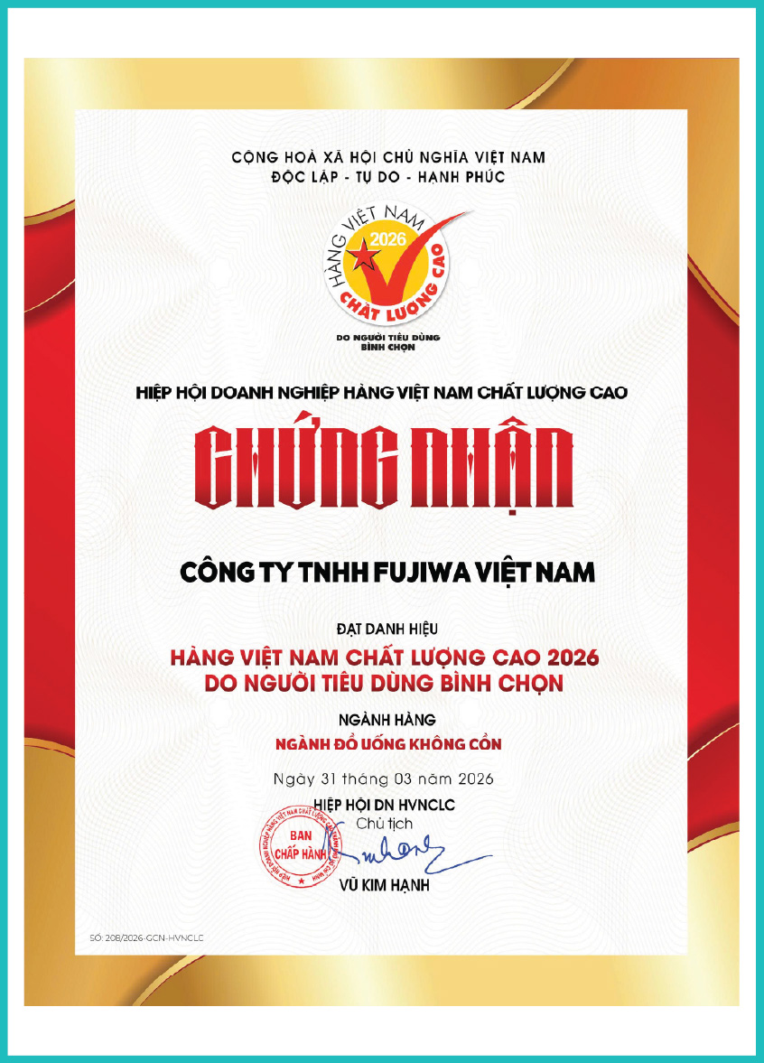 Fujiwa - Giay chung nhan